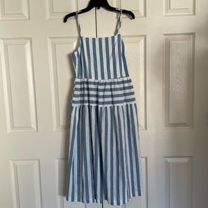 Blue striped sun dress